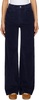 Navy Ribcage Wide Leg Jeans