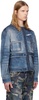 Blue Trompe L'œil Double Waist Denim Jacket