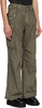 Khaki Wide-Leg Cargo Pants