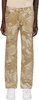 Beige Graphic Jeans