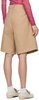 Tan Twisted Workwear Shorts