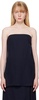 Navy Strapless Buckle Back Tank Top