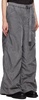 Gray Nylon Twill Trousers