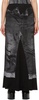 Black Trompe l'oeil Maxi Skirt