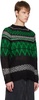 Black & Green Nordic Sweater