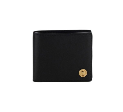 Black Medusa Biggie bifold leather wallet