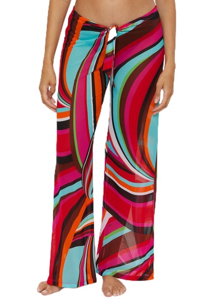 Trina Turk womens Tie Front Pants, Casual, Beach Cover Ups for Women