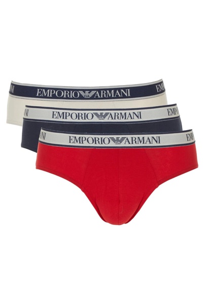 Emporio Armani Men's Stretch Cotton Core Logoband 3-Pack Brief