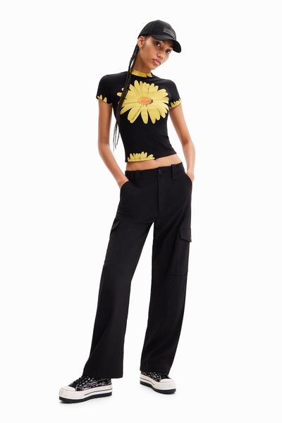 Desigual Women's Flowy Cargo Trousers