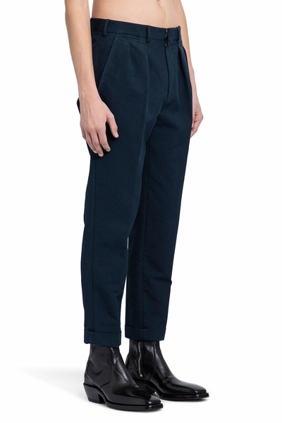 double cotton satin semi sartorial pants