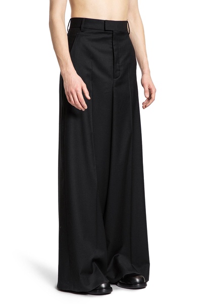 matthieu wide leg trousers in wool twill