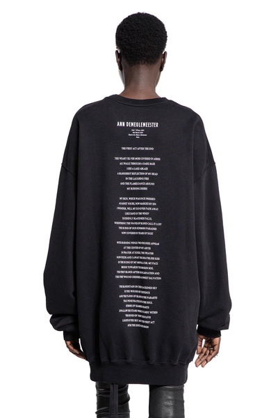 poem print high-comfort sweatshirt