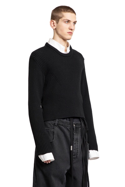 thorvald wool and satin sweater