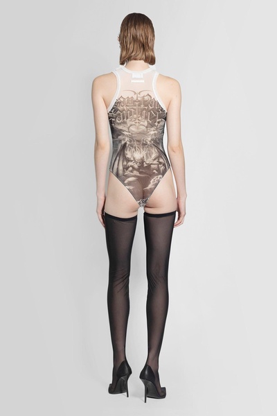 diablo print mesh bodysuit