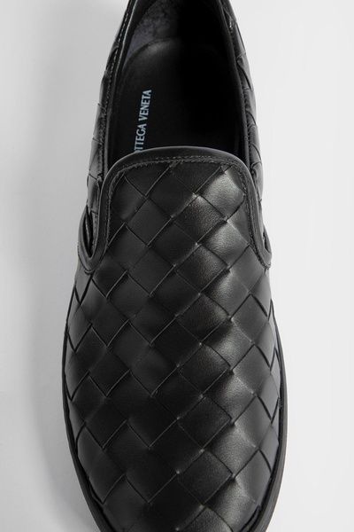 slip-on sneakers in intrecciato leather