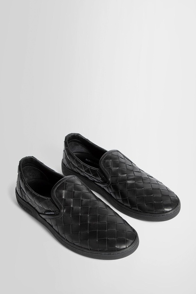 slip-on sneakers in intrecciato leather