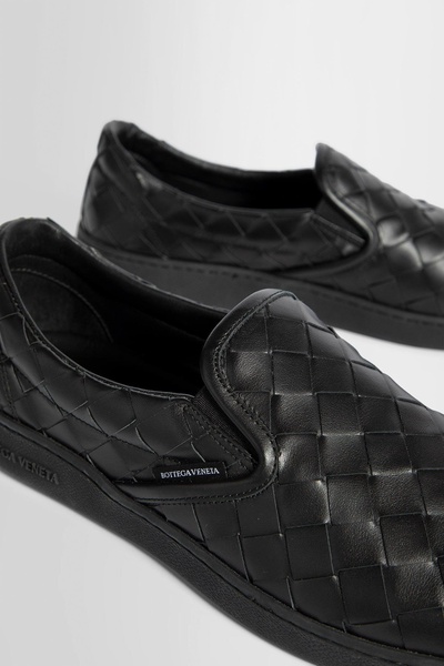 slip-on sneakers in intrecciato leather