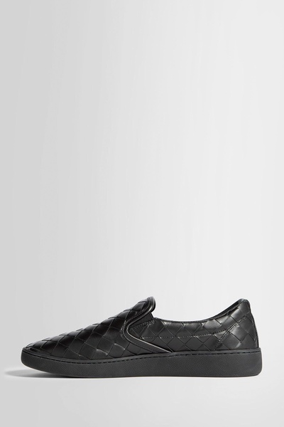 slip-on sneakers in intrecciato leather