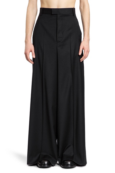 matthieu wide leg trousers in wool twill