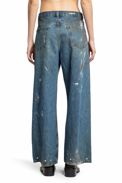 wide leg painted jeans