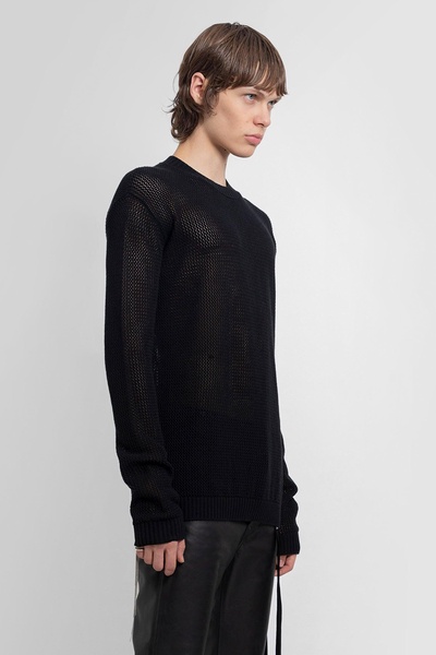 manus crochet crew neck knitwear