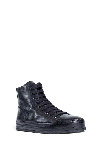 raven high-top sneakers in grained shiny calfksin