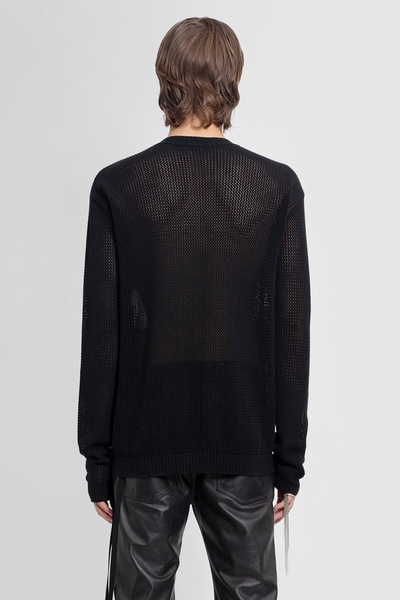 manus crochet crew neck knitwear