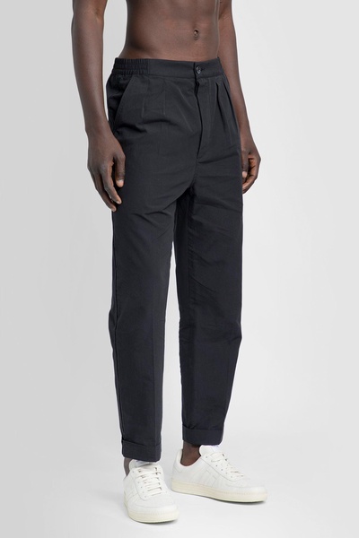 brushed cotton lyocell pleated pants