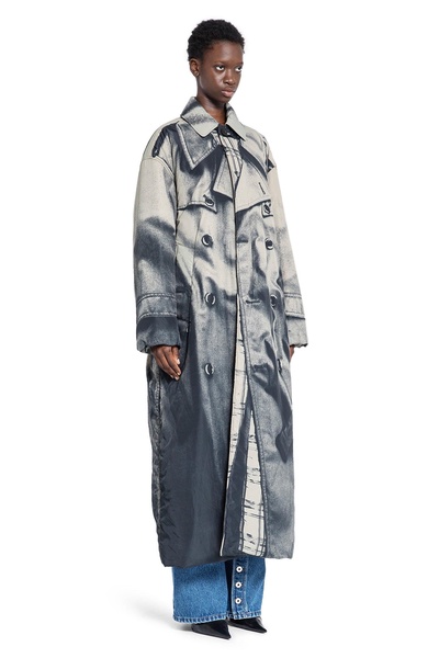 trompe l'oeil trench print trench coat