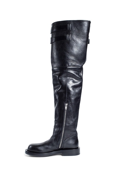 noe over-the-knee boots in grained shiny calfskin