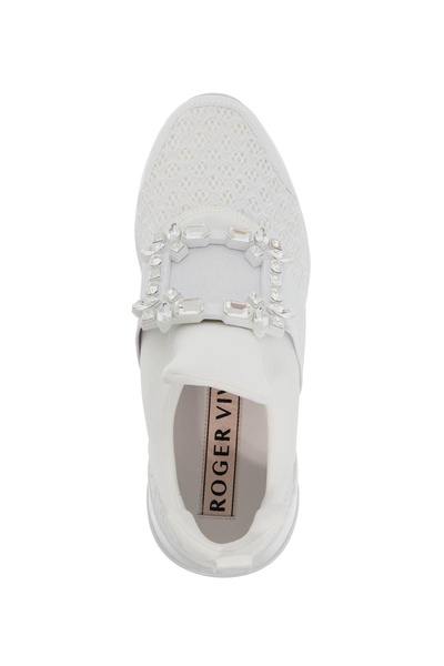 Roger Vivier Viv Strass Buckle Sneakers