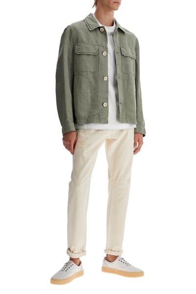 Brunello Cucinelli Linen And Cotton Gabardine Overshirt