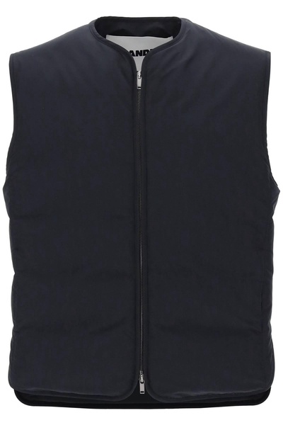 JIL SANDER Men's Black Padded Vest for SS24