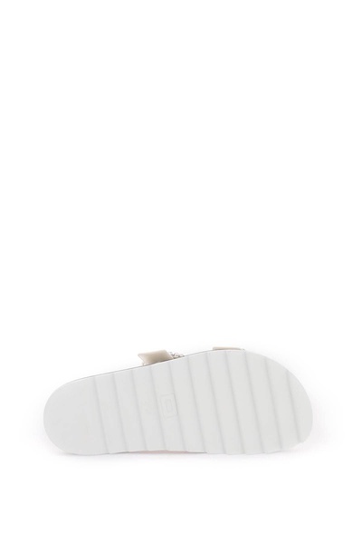 Roger Vivier "Leather Slidy Viv' Slides With Str