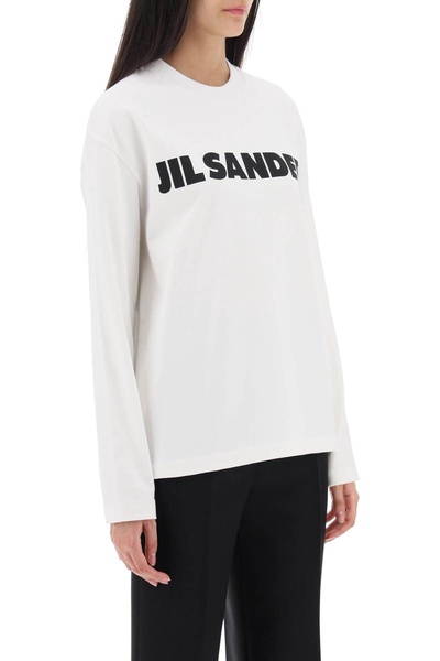 Jil Sander Long Sleeved Logo T Shirt