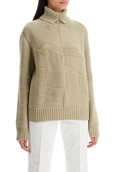 BURBERRY Luxurious Cashmere Sweater with EKD Pattern