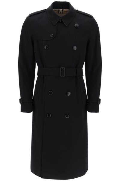 Classic Black Trench Coat for Men from Burberry's Heritage Collection