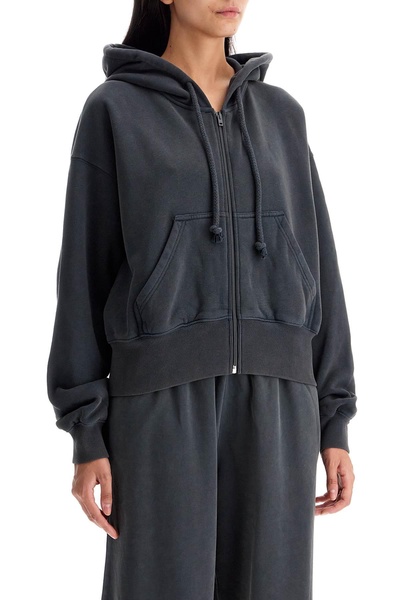 Acne Studios Boxy Sweatshirt With Zip And Hood