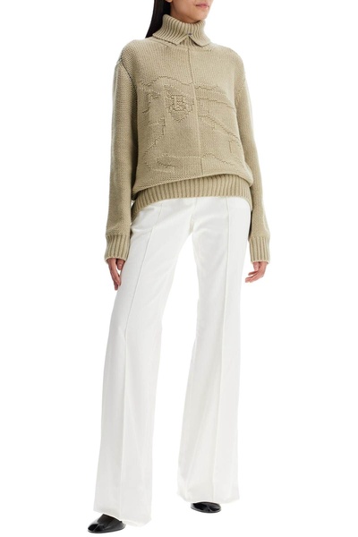 BURBERRY Luxurious Cashmere Sweater with EKD Pattern