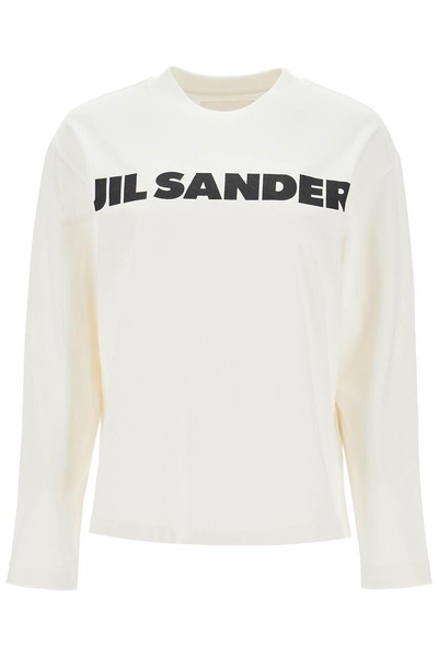 Jil Sander Long Sleeved Logo T Shirt