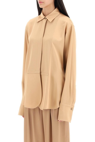 Jil Sander Satin Bib Shirt