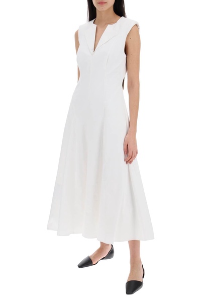 Roland mouret cotton poplin midi dress in