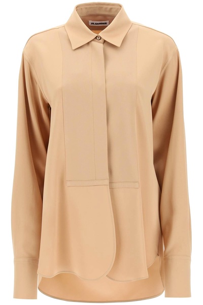 Jil Sander Satin Bib Shirt