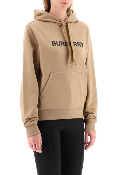 BURBERRY Logo Print French Terry Hoodie for Women