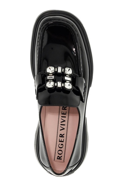 Roger Vivier Wallaviv Patent Leather Loafers With Rh