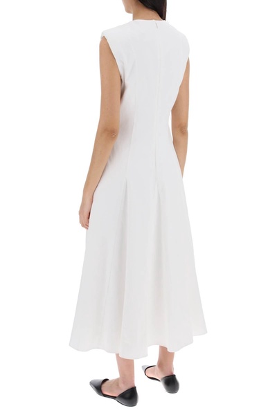 Roland mouret cotton poplin midi dress in