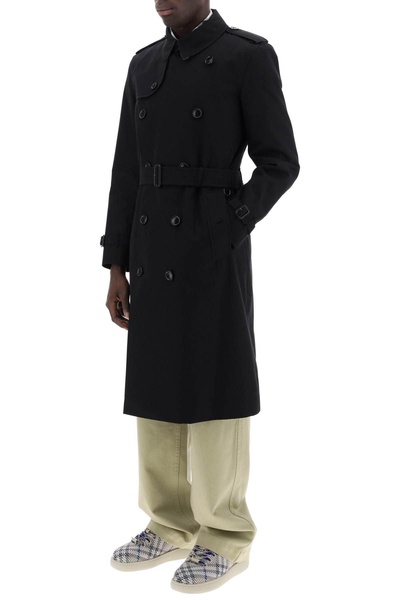 Classic Black Trench Coat for Men from Burberry's Heritage Collection