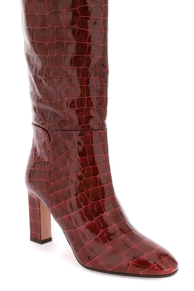 Aquazzura Sellier Boots In Croc Embossed Leather