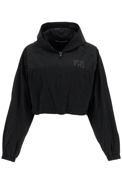 Alexander Wang Cropped Hooded Jacket With