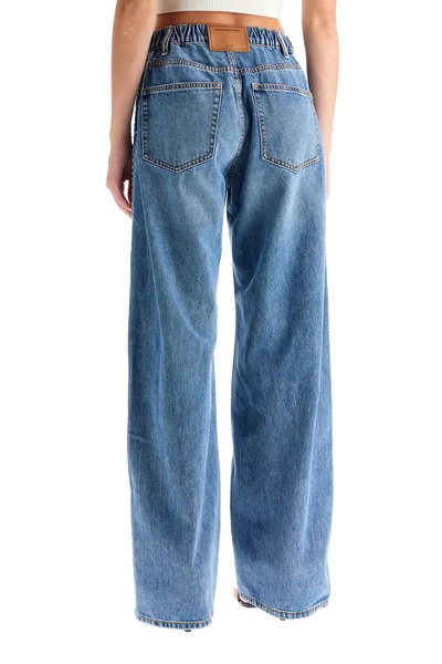 Alexander Wang Wide Leg Jeans With Branded Stripes